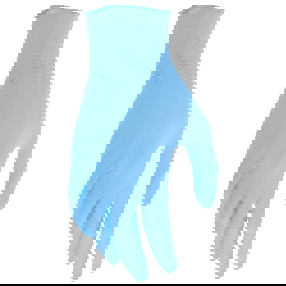 Disposable Gloves: X-Large, 4 mil Thick, Nitrile, Industrial Grade